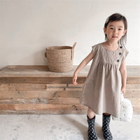 Load image into Gallery viewer, Baby Kid Girls Solid Color Dresses Wholesale 220422452
