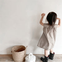 Load image into Gallery viewer, Baby Kid Girls Solid Color Dresses Wholesale 220422452
