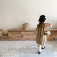 Load image into Gallery viewer, Baby Kid Girls Solid Color Dresses Wholesale 220422452
