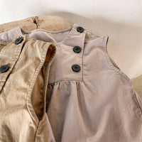 Load image into Gallery viewer, Baby Kid Girls Solid Color Dresses Wholesale 220422452
