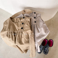 Load image into Gallery viewer, Baby Kid Girls Solid Color Dresses Wholesale 220422452
