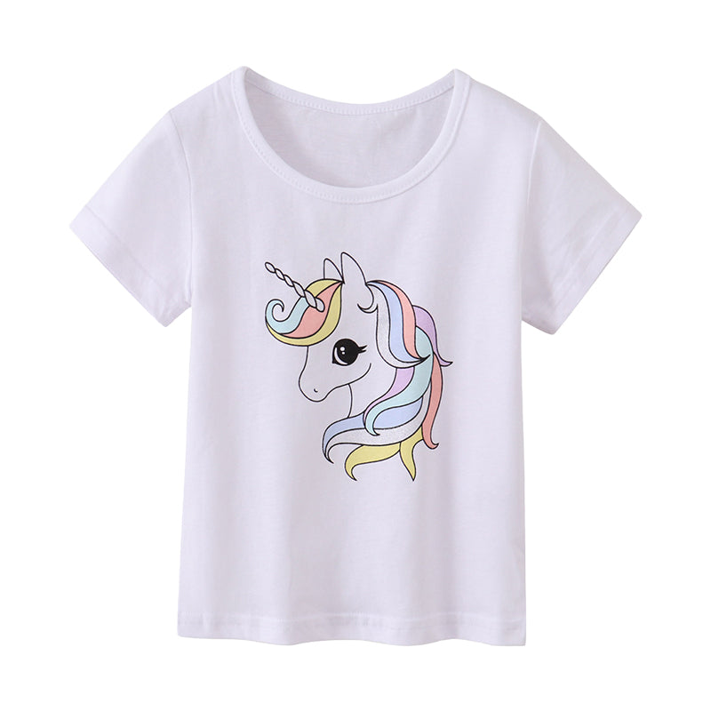 Kid Girls Unicorn T-Shirts Wholesale 220422455