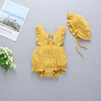 Load image into Gallery viewer, Baby Girls Solid Color Rompers Wholesale 22042246
