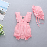Load image into Gallery viewer, Baby Girls Solid Color Rompers Wholesale 22042246
