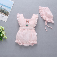 Load image into Gallery viewer, Baby Girls Solid Color Rompers Wholesale 22042246
