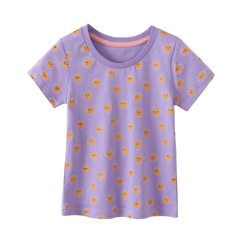 Baby Kid Girls Cartoon Print T-Shirts Wholesale 220422476