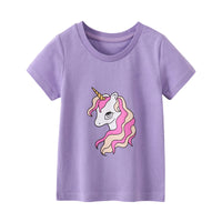 Load image into Gallery viewer, Baby Kid Girls Cartoon Unicorn Print T-Shirts Wholesale 220422479
