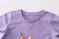 Load image into Gallery viewer, Baby Kid Girls Cartoon Unicorn Print T-Shirts Wholesale 220422479
