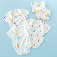 Load image into Gallery viewer, Baby Unisex Animals Cartoon Alphabet Print Rompers Wholesale 220422488
