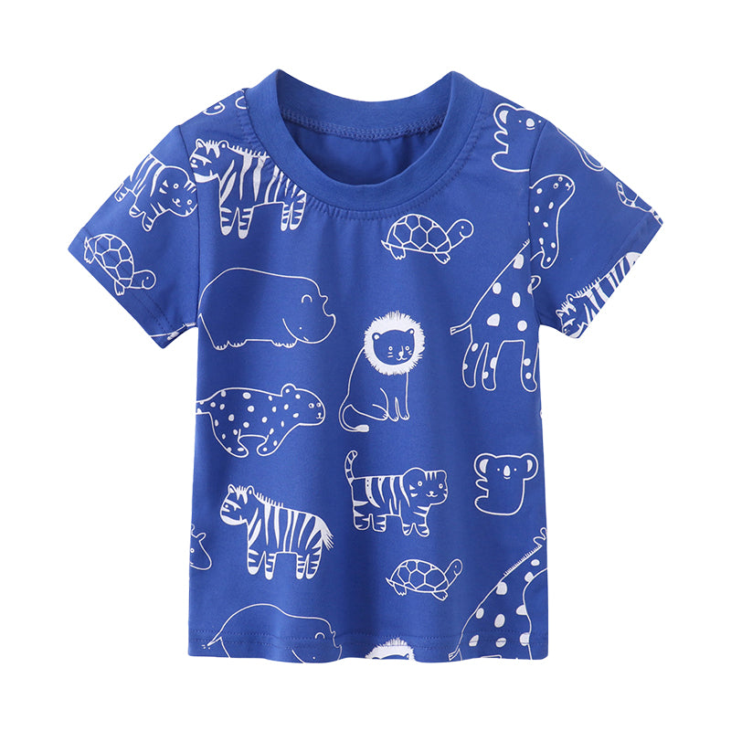 Baby Kid Boys Animals Print T-Shirts Wholesale 220422493