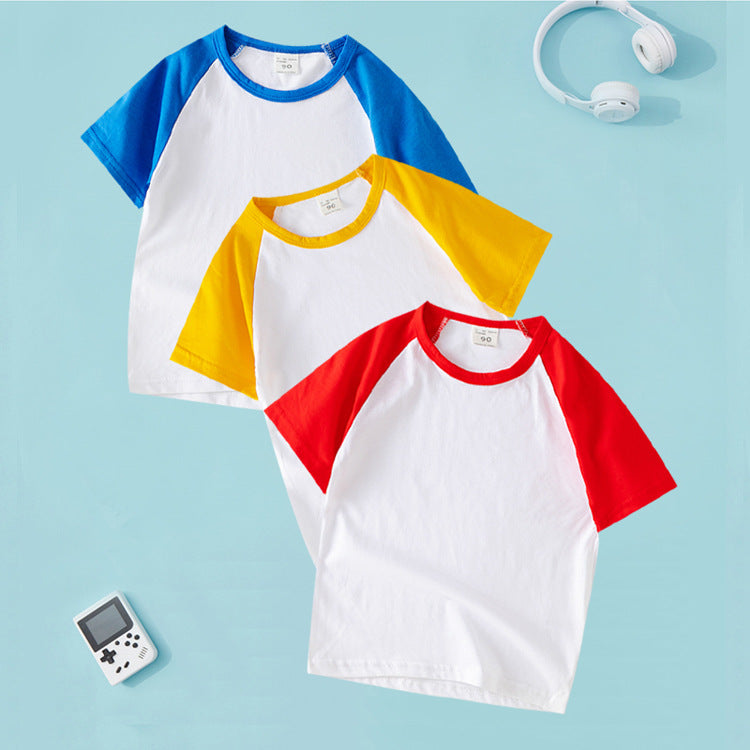 Baby Kid Unisex Color-blocking T-Shirts Wholesale 220422517