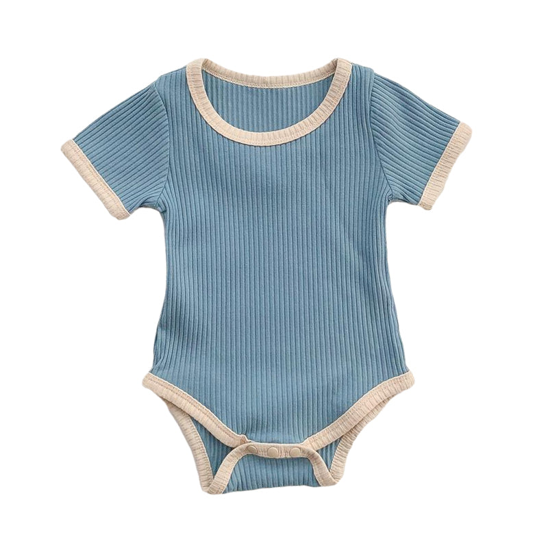 Baby Unisex Muslin&Ribbed Rompers Wholesale 220422567