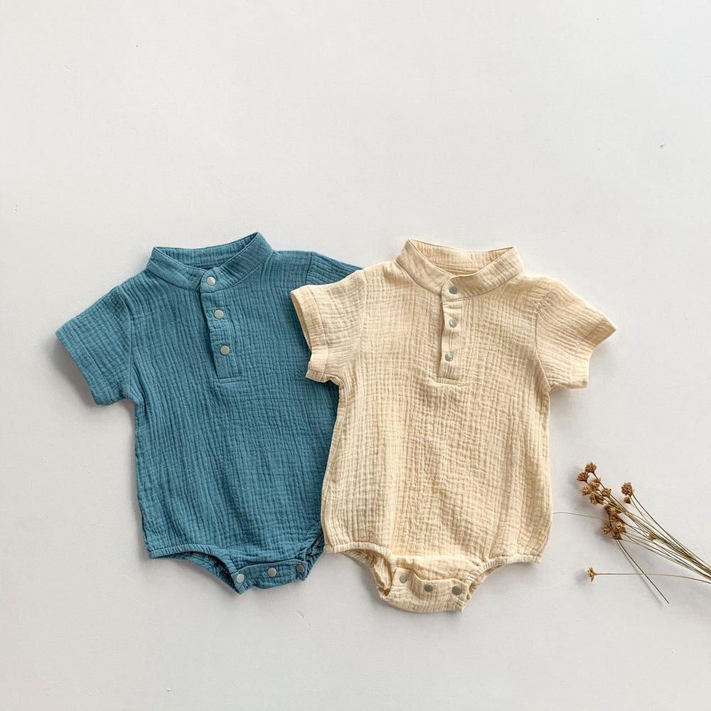Baby Unisex Solid Color Rompers Wholesale 220422642