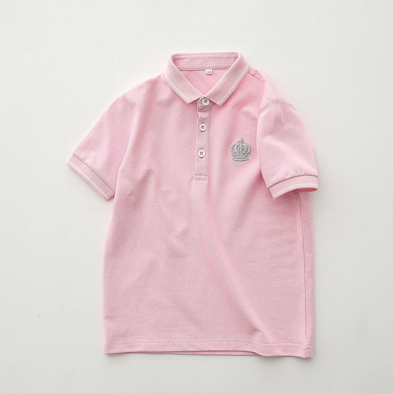 Baby Kid Big Kid Boys Striped Embroidered Polo Shirts Wholesale 220422674