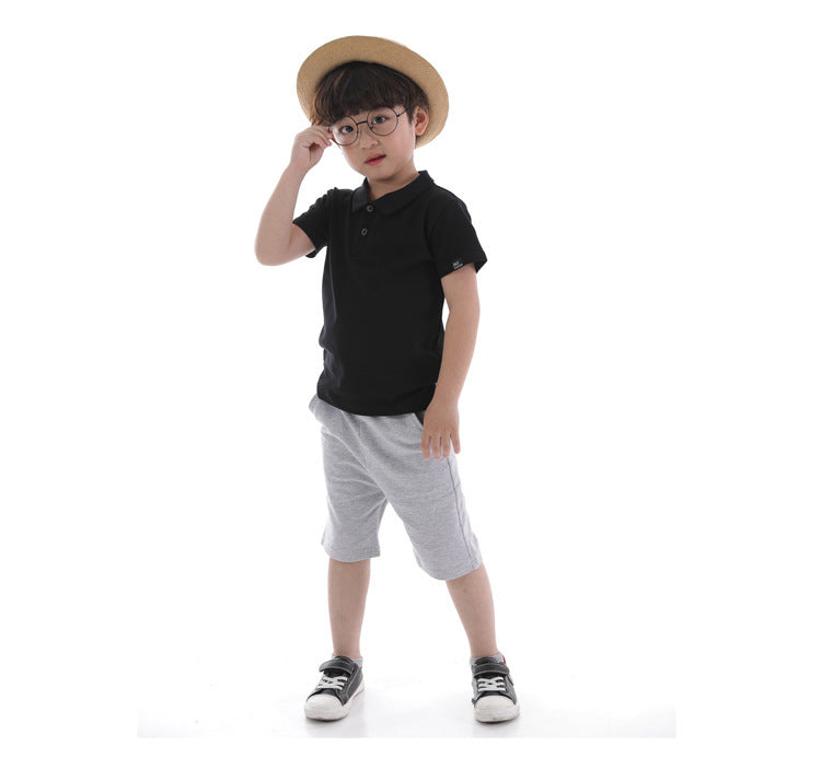 Baby Kid Boys Solid Color Polo Shirts Wholesale 22042270