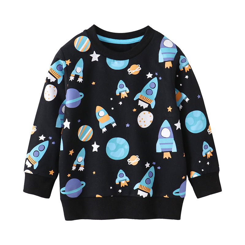 Baby Kid Boys Star Galaxy Print Hoodies&Swearshirts Wholesale 220422701