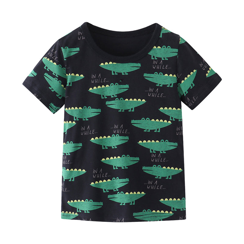 Wholesale Children Embroidery Fishing T-shirt Baby Boy Summer
