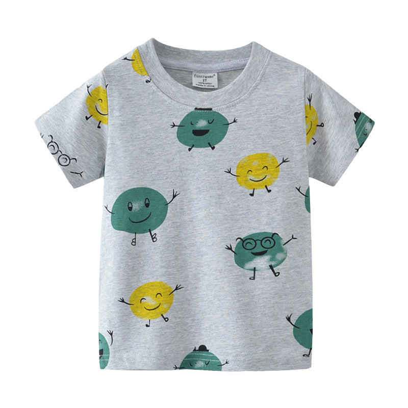 Baby Kid Unisex Cartoon Expression Print T-Shirts Wholesale 22042298