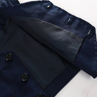 Load image into Gallery viewer, 3 Pieces Set Baby Kid Boys Checked Bow Shirts Solid Color Vests&amp;Waistcoats And Pants Wholesale 22042504
