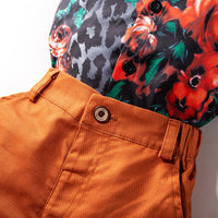 Load image into Gallery viewer, 2 Pieces Set Baby Kid Boys Dressy Birthday Party Leopard Bow Shirts And Solid Color Shorts Wholesale 220425129
