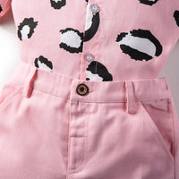 Load image into Gallery viewer, 2 Pieces Set Baby Boys Dressy Birthday Party Bow Print Shirts And Solid Color Shorts Wholesale 220425130
