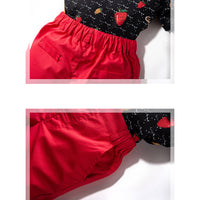 Load image into Gallery viewer, 2 Pieces Set Baby Kid Boys Fruit Bow Print Shirts And Solid Color Shorts Wholesale 220425131

