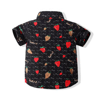 Load image into Gallery viewer, 2 Pieces Set Baby Kid Boys Fruit Bow Print Shirts And Solid Color Shorts Wholesale 220425131
