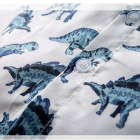 Load image into Gallery viewer, Kid Boys Dinosaur Bow Print Dressy Birthday Party Shirts Wholesale 220425133
