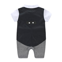 Load image into Gallery viewer, Baby Boys Houndstooth Bow Jumpsuits Wholesale 22042514
