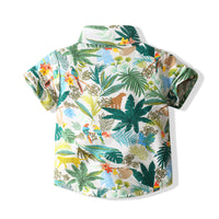 Load image into Gallery viewer, 2 Pieces Set Baby Kid Boys Bow Print Shirts And Solid Color Shorts Wholesale 220425140
