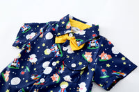 Load image into Gallery viewer, 2 Pieces Set Baby Kid Boys Cartoon Print Shirts And Solid Color Shorts Wholesale 220425150
