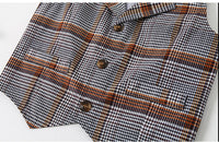 Load image into Gallery viewer, 3 Pieces Set Baby Kid Boys Birthday Party Bow Shirts Checked Vests Waistcoats And Solid Color Pants Wholesale 220425171

