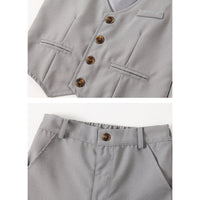 Load image into Gallery viewer, 3 Pieces Set Baby Kid Boys Birthday Party Solid Color Bow Shirts Vests Waistcoats And Pants Wholesale 220425172
