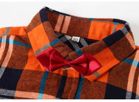 Load image into Gallery viewer, 2 Pieces Set Baby Kid Boys Checked Bow Shirts And Jeans Wholesale 220425183
