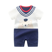 Load image into Gallery viewer, Baby Kid Unisex Striped Letters Dinosaur Animals Cartoon Print Jumpsuits Wholesale 220425188
