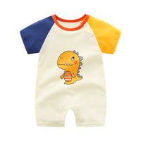 Load image into Gallery viewer, Baby Kid Unisex Striped Letters Dinosaur Animals Cartoon Print Jumpsuits Wholesale 220425188
