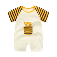 Load image into Gallery viewer, Baby Kid Unisex Striped Letters Dinosaur Animals Cartoon Print Jumpsuits Wholesale 220425188
