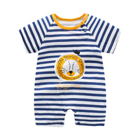 Load image into Gallery viewer, Baby Kid Unisex Striped Letters Dinosaur Animals Cartoon Print Jumpsuits Wholesale 220425188
