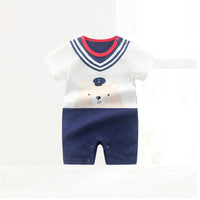 Load image into Gallery viewer, Baby Kid Unisex Striped Letters Dinosaur Animals Cartoon Print Jumpsuits Wholesale 220425188
