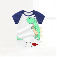 Load image into Gallery viewer, Baby Kid Unisex Striped Letters Dinosaur Animals Cartoon Print Jumpsuits Wholesale 220425188
