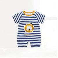 Load image into Gallery viewer, Baby Kid Unisex Striped Letters Dinosaur Animals Cartoon Print Jumpsuits Wholesale 220425188
