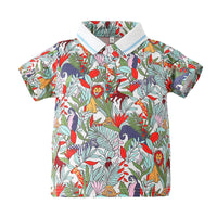 Load image into Gallery viewer, Baby Kid Boys Animals Plant Print Polo Shirts Wholesale 220425189
