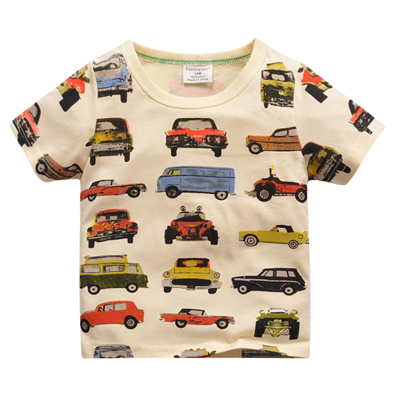 Baby Kid Boys Car Print T-Shirts Wholesale 22042519
