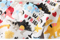 Load image into Gallery viewer, 2 Pieces Set Baby Kid Boys Letters Dinosaur Bow Print Rompers And Shorts Wholesale 220425199
