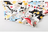 Load image into Gallery viewer, 2 Pieces Set Baby Kid Boys Letters Dinosaur Bow Print Rompers And Shorts Wholesale 220425199
