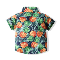 Load image into Gallery viewer, 2 Pieces Set Baby Kid Boys Tropical Shirts And Solid Color Shorts Wholesale 220425205
