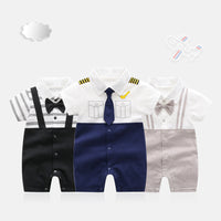 Load image into Gallery viewer, Baby Unisex Striped Color-blocking Rompers Wholesale 220425207
