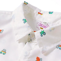Load image into Gallery viewer, 2 Pieces Set Baby Kid Boys Print Shirts And Solid Color Rompers Wholesale 220425209

