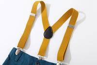 Load image into Gallery viewer, 2 Pieces Set Baby Kid Boys Striped Shirts And Solid Color Rompers Wholesale 220425218
