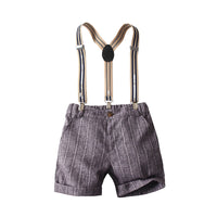 Load image into Gallery viewer, 2 Pieces Set Baby Kid Boys Checked Shirts And Solid Color Rompers Wholesale 220425219
